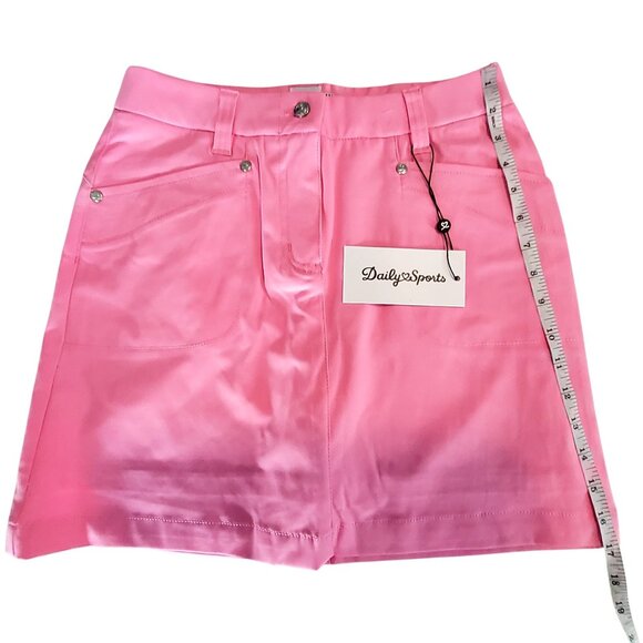 Daily Sports Womens Pink Sky Golf Shorts Size4 Button and zip front closure - Picture 4 of 15